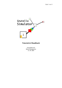 handbuch - GnutellaSim