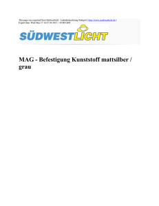 MAG - Befestigung Kunststoff mattsilber / grau : Südwestlicht