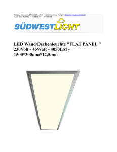 LED Wand/Deckenleuchte "FLAT PANEL " 230Volt