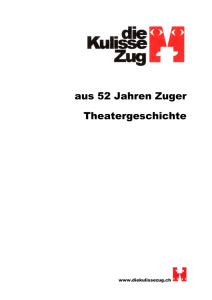 aus 52 Jahren Zuger Theatergeschichte Schwarzi Gögs und wyssi