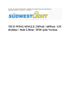 TICO WING SINGLE 230Volt / 60Watt / G9/ drehbar
