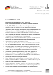 Briefvorlage - beim Deutschen Brauer-Bund