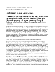 Get2Press - Pressemeddelelse - Es klingelt in der Vereinskasse