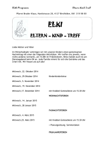 elki eltern – kind – treff - Pfarrei Bruder Klaus Birsfelden
