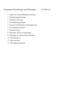Themenpool Psychologie und Philosophie SJ 2014/15 1: Aspekte