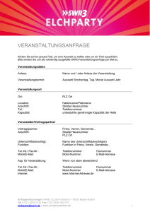 SWR3 PartyAlarm Veranstaltungsanfrage