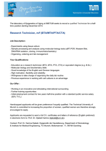 Research Technician, m/f (BTA/MTA/PTA/CTA)