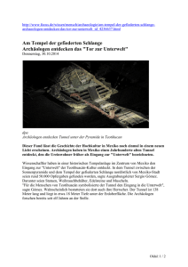 Archäologen entdecken Tunnel unter der Pyramide in Teotihucan