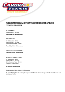 WErbemittelpakete für zertifizierte cardio tennis trainer