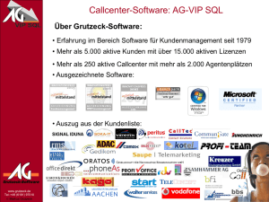 AG-VIP SQL Callcenter, Powerpoint, 2,6 MB - Grutzeck