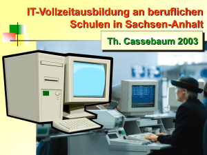 IT-Ausbildung an beruflichen Schulen in Sachsen