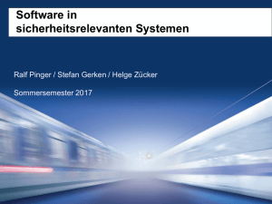Software in sicherheitsrelevanten Systemen
