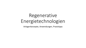 Regenerative Energietechnologien