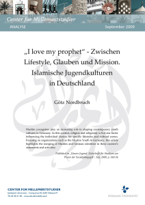 „I love my prophet“ - Zwischen Lifestyle, Glauben und Mission