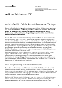 wwH-c GmbH - OP der Zukunft kommt aus Tübingen