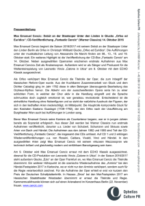 Pressemitteilung Max Emanuel Cencic: Debüt an der Staatsoper