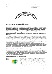 So schmeckt Kindern Werbung