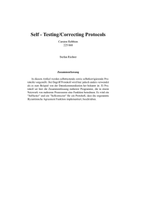 Self - Testing/Correcting Protocols