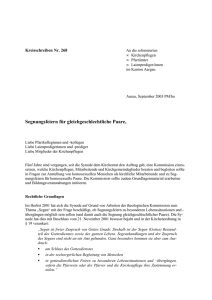 Segnungsfeiern für gleichgeschlechtliche Paare