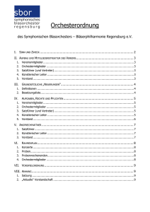 Orchesterordnung - Bläserphilharmonie Regensburg eV