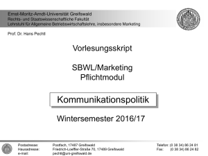 Kommunikationspolitik - Fakult&auml;t