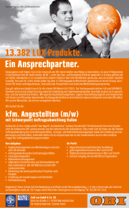 13.382 LUX Produkte. Ein Ansprechpartner.