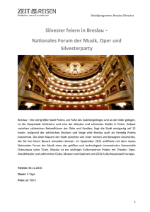Silvester feiern in Breslau – Nationales Forum der Musik, Oper und