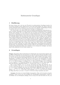 Mathematische Grundlagen