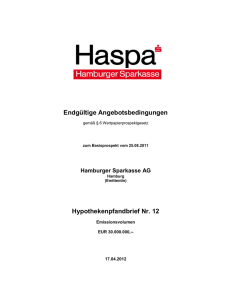 Hypothekenpfandbrief Ausgabe 12