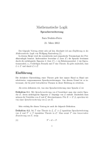 Mathematische Logik - D-MATH