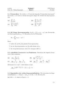 Serie 5 - ETH Zürich