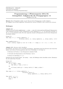 Beispiellösung zum Übungsblatt aus Übung 14