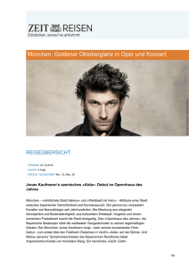 München: Goldener Oktoberglanz in Oper und Konzert