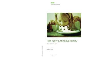 The New Eating Normalcy - Gottlieb Duttweiler Institute