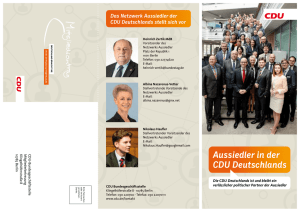 Leporello Netzwerk Aussiedler - CDU-Shop