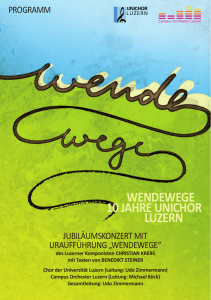 Programmheft - Unichor Luzern