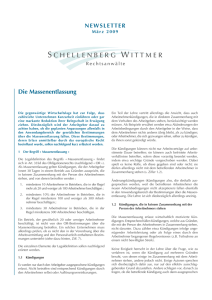 Die Massenentlassung - Schellenberg Wittmer