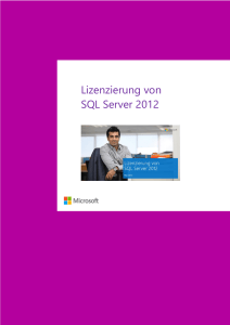 Lizenzierung von SQL Server 2012