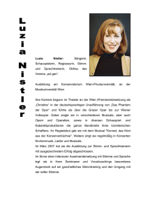 Luzia Nistler: Sängerin, Schauspielerin, Regisseurin, Stimm