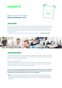 explain-it sucht ab sofort einen Marketing Manager (w/m) Kurz zu