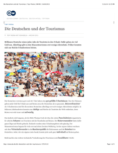 Die Deutschen und der Tourismus | Top