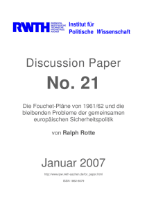 Discussion Paper Januar 2007