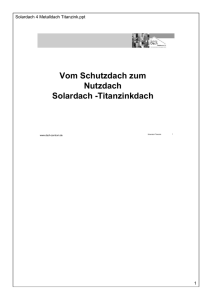 Solardach 4 Metalldach-Titanzink - Deutsches Dach