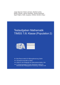 Testaufgaben Mathematik TIMSS 7./8. Klasse (Population 2)
