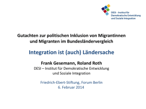 Präsentation: Integration ist - Friedrich-Ebert-Stiftung