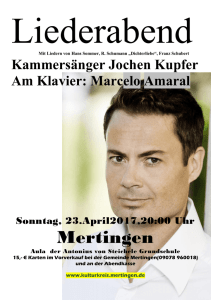 Kammersänger Jochen Kupfer Am Klavier