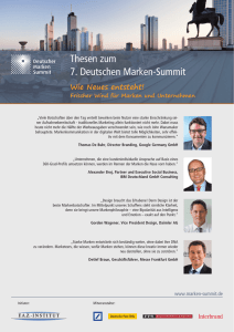 Thesen zum 7. Deutschen Marken-Summit