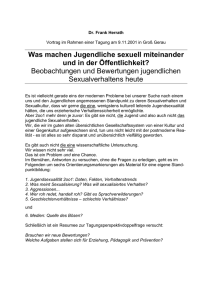 Was machen Jugendliche sexuell miteinander und in der