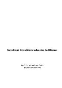 Gewalt und Gewaltüberwindung im Buddhismus