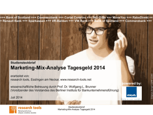 Marketing-Mix-Analyse Tagesgeld 2014